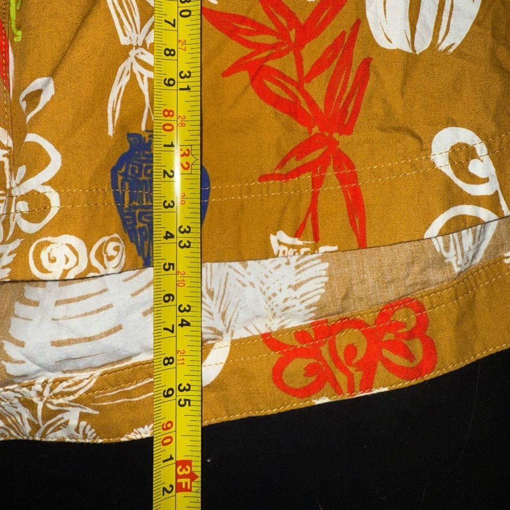 MAEVE Anthropologie Toni Tunic Shirt Dress Button Down Tropical Fire *No belt* S - Picture 9 of 9